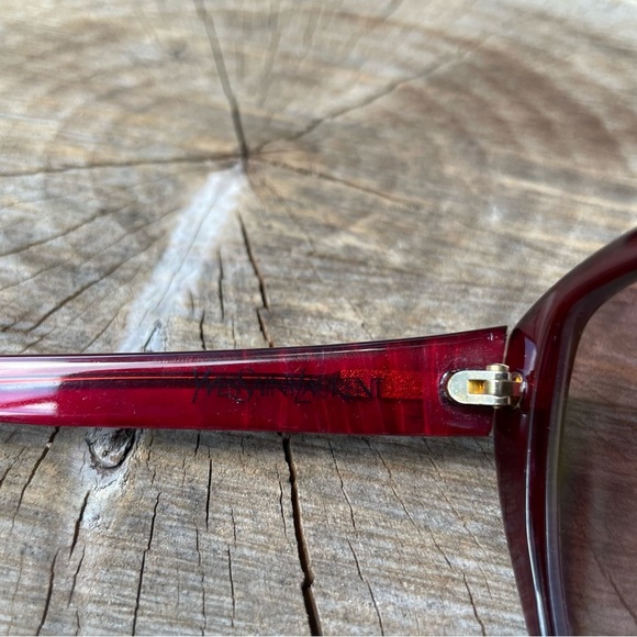 YSL Yves Saint Laurent 8702 red cat eye sunglasses - Picture 12 of 14